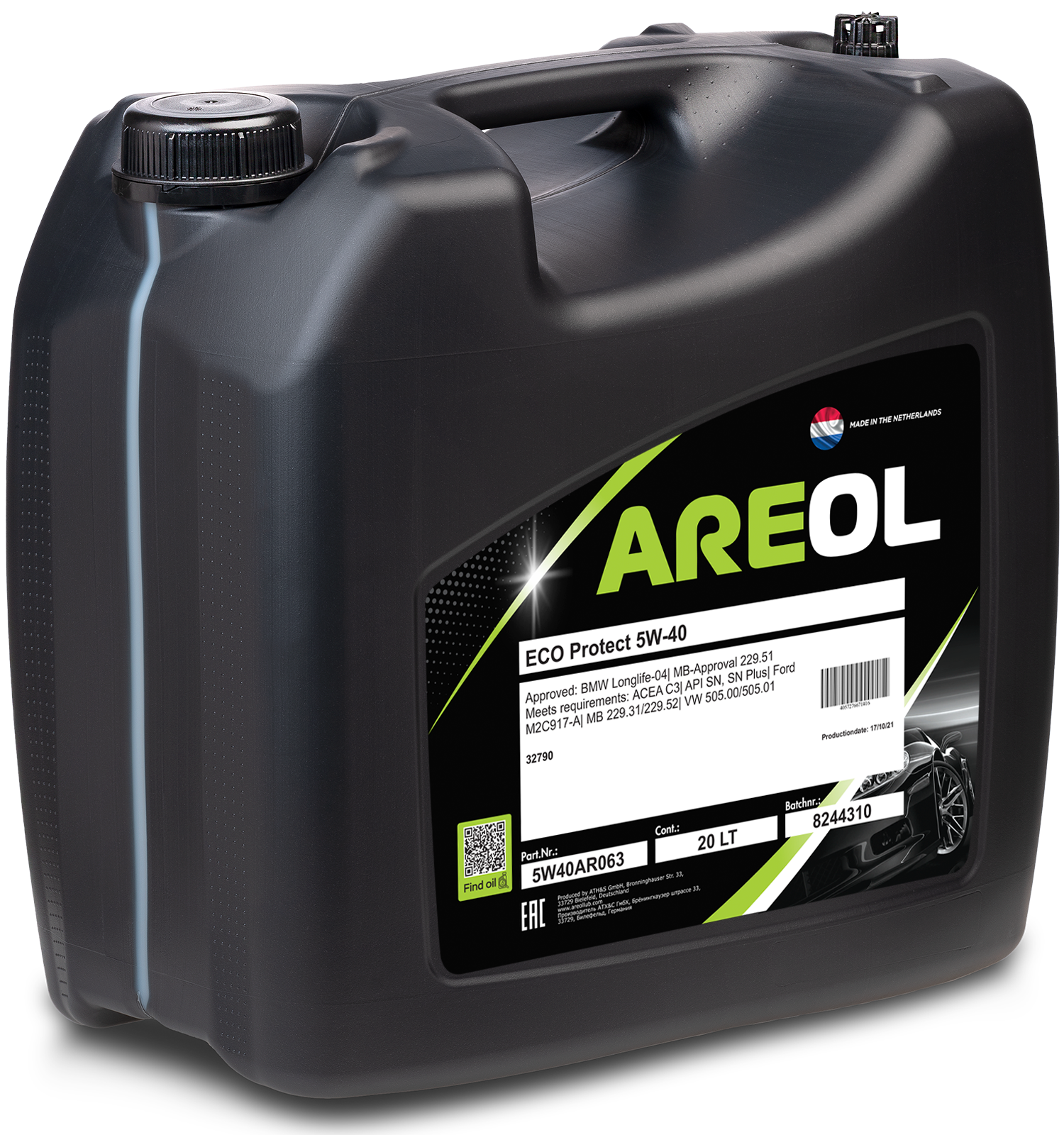 Motoröl AREOL ECO Protect 5W-40 20L